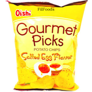 Oishi Gourmet Potato Chips – Salted Egg Flavor 60g